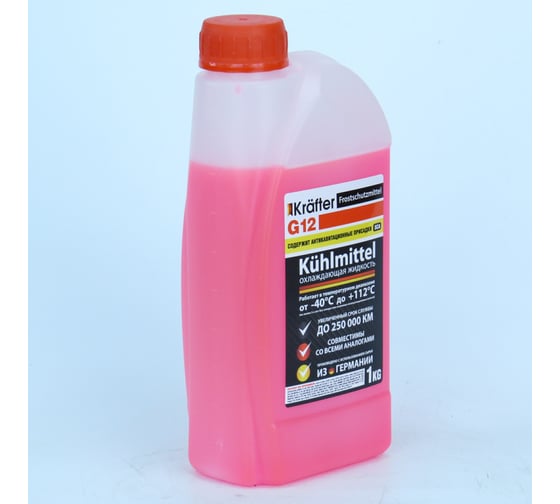 Антифриз Krafter Furth KRAFTER G12, 1кг красный 601191