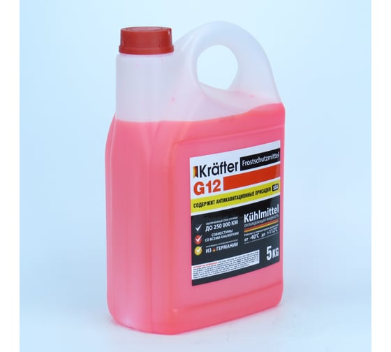 Антифриз Krafter Furth KRAFTER G12, 5кг красный 601146