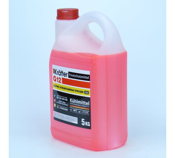 Антифриз Krafter Furth KRAFTER G12, 5кг красный 601146