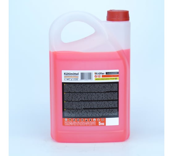 Антифриз Krafter Furth KRAFTER G12, 5кг красный 601146