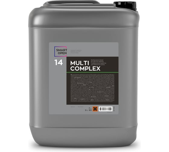 Универсальное средство для химчистки, очиститель интерьера салона автомобиля Multicomplex, 5 л Smart Open 15145