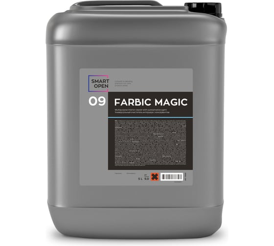 Универсальный очиститель интерьера автомобиля с консервантом, средство для химчистки FARBIC MAGIC, 5 л Smart Open 15095