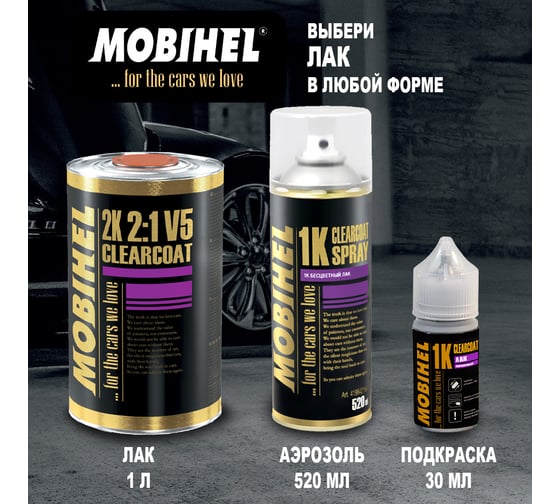 Бесцветный лак MOBIHEL 1К, 20 мл 41984206F