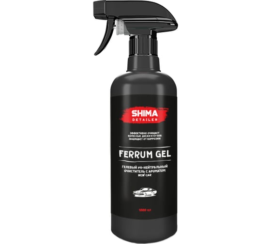 Очиститель дисков и кузова SHIMA DETAILER FERRUM GEL pH-нейтральный, с ароматом NEW CAR, 1 л 4603740921954 4603740921954NEW CAR