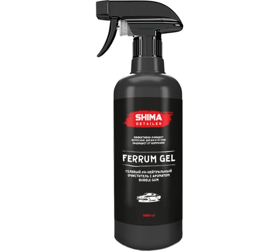 Очиститель дисков SHIMA DETAILER FERRUM GEL pH-нейтральный, с ароматом BUBBLE GUM, 1 л 4603740921961 BUBBLE GUM
