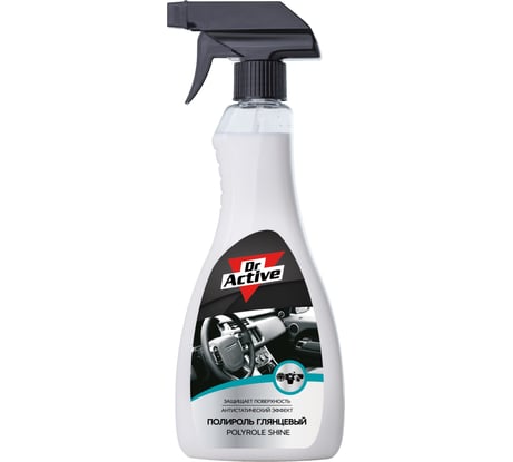 Полироль для кожи, резины и пластика Sintec Dr. Active Polyrole Shine, 500 мл спрей 802451