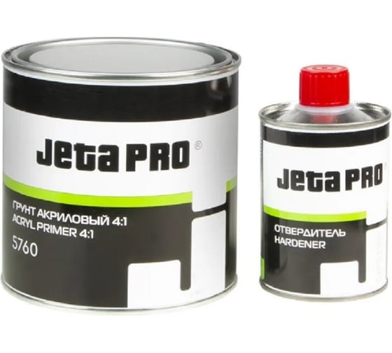 Грунт-наполнитель Jeta PRO 5760 акриловый, серый, 0.8 л + отвердитель 0.2 л 5760 grey/0,8 1