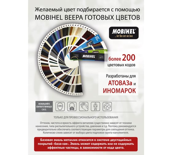 Базовая эмаль MOBIHEL металлик, 311 игуана, 1 л 41979502