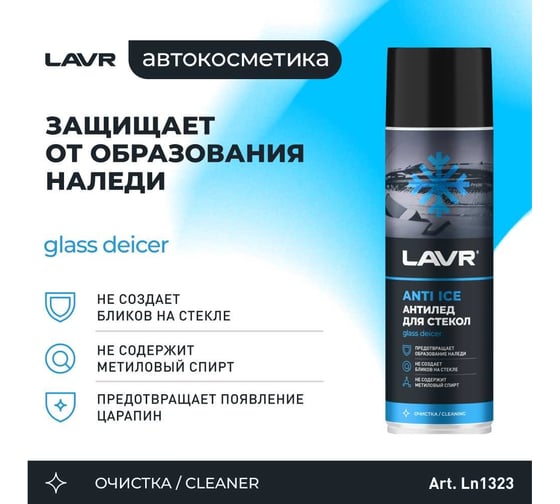 Размораживатель стекол LAVR Антилед, 650 мл Ln1323