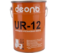 Автоспецэмаль Деоль UR-12 быстросохнущая черная глянцевая 5кг 00030559