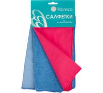 Набор салфеток для автомобиля BREZO замшевая, махровая, гладкая с ромбовидным плетением, арт. 95423