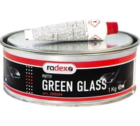 Шпатлевка со стекловолокном с отвердителем Radex GREEN GLASS 1кг (12302) 200609