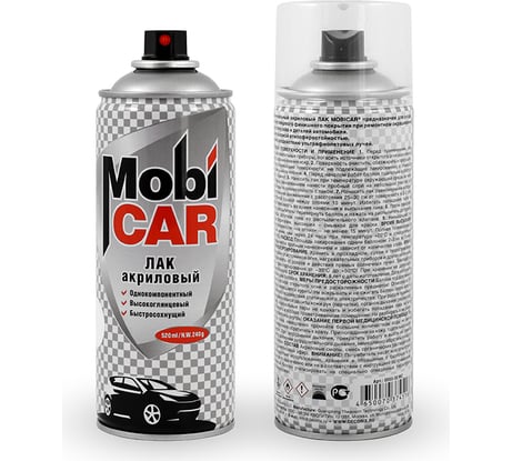 Акриловый лак Mobicar 520 мл, бесцветный глянцевый 0503-32 MC