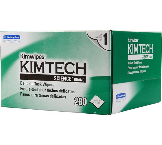 Безворсовые салфетки TWIST Kimtech Kimwipes Science 280 шт., размер 11x21 см WIPE-KC-01
