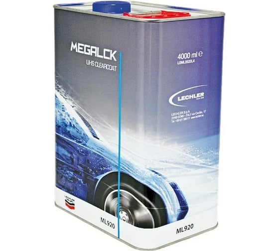 Лак 2К прозрачный Lechler MEGALACK UHS, 4л ML920L4 1