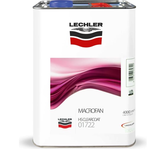 Лак Lechler MACROFAN HS 2К прозрачный 4л 01722L4