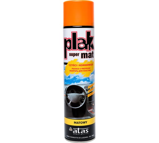Полироль салона Atas PLAK Super Mat 600 мл аэр., Апельсин 5153