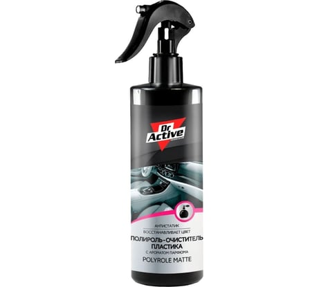 Полироль-очиститель пластика Sintec Dr.active polyrole matte парфюм, 500 мл спрей 802520