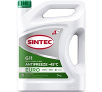 Антифриз Sintec euro g11-45 зеленый 5 кг 990556