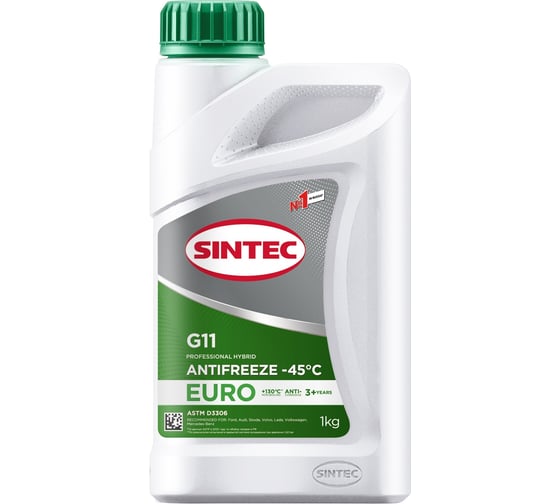 Антифриз Sintec euro g11 - 45 зеленый 1 кг 990555