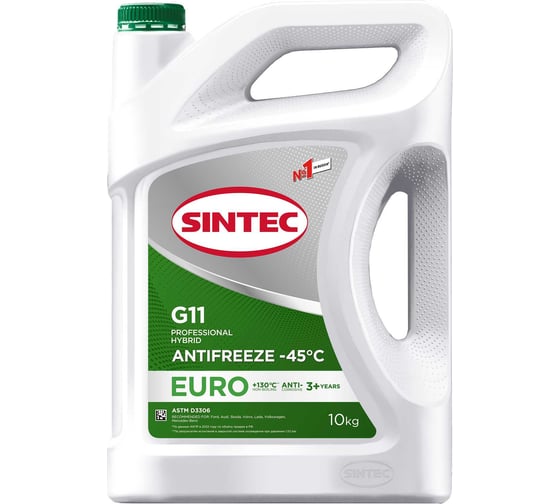 Антифриз Sintec "euro g11"-45 зеленый 10 кг 990570 1