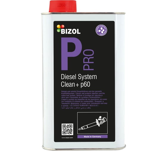 Профессиональный очиститель дизельных систем Bizol Pro Diesel System Clean+ p60 1 л 8006