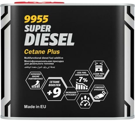 Присадка в дизельное топливо MANNOL SUPER DIESEL CETANE PLUS 500 мл 9955