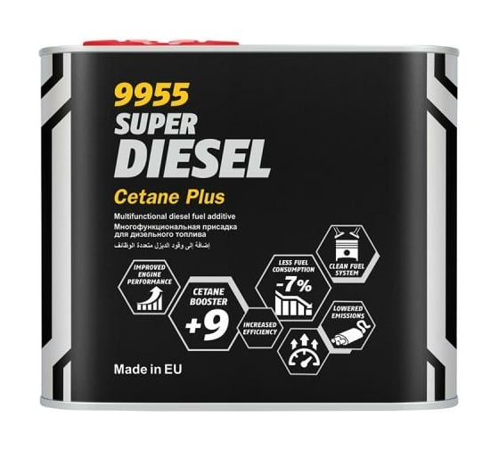 Присадка в дизельное топливо MANNOL SUPER DIESEL CETANE PLUS 500 мл 9955 1