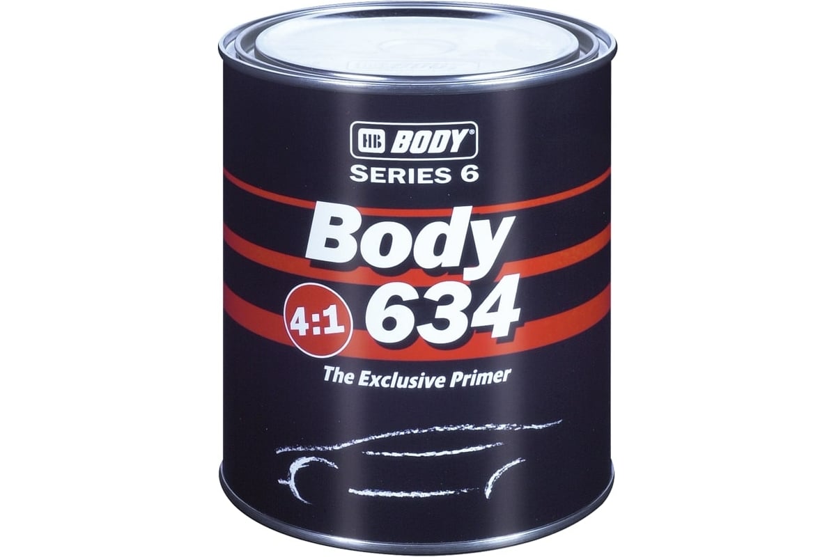 Грунт HB BODY 634 4:1 черный, 0.8 л 6340200001 - выгодная цена, отзывы,  характеристики, фото - купить в Москве и РФ