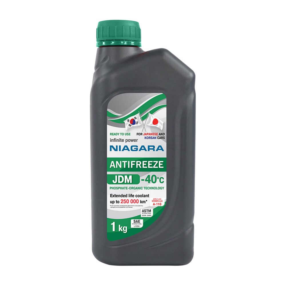 Охлаждающая жидкость niagara антифриз ниагара jdm-40 green 1кг 015001002058