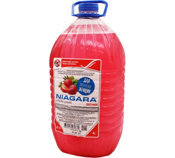 Жидкость омывания стекол NIAGARA Ниагара 4 л Клубника летняя 001016010008