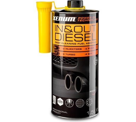 Присадка в дизельное топливо для очистки топливной системы In & Out Diesel XENUM 1.5 л 3192015