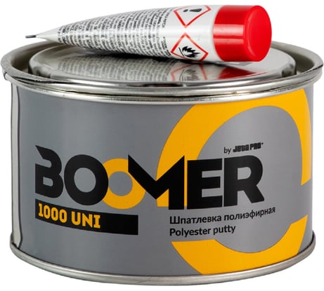 Полиэфирная универсальная шпатлевка BOOMER Uni 0.5+0.015 кг 1000/0,5