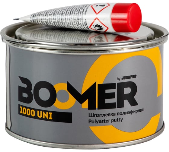 Полиэфирная универсальная шпатлевка BOOMER Uni 0.5+0.015 кг 1000/0,5