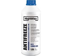 Антифриз HighWay ANTIFREEZE концентрат LONG LIFE G11, синий, 1.5 л 10026