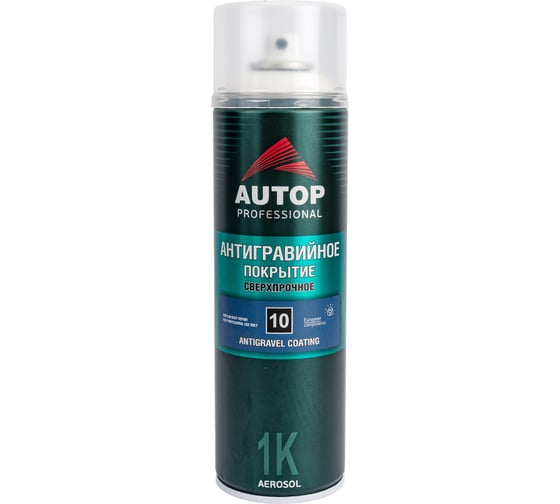 Антигравийное покрытие сверхпрочное AUTOP Professional №10, белый, аэрозоль 650 мл ATP-A07318