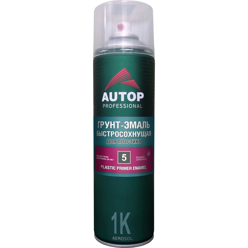 Грунт-эмаль для пластика AUTOP Professional №5, графит, аэрозоль 650 мл ...