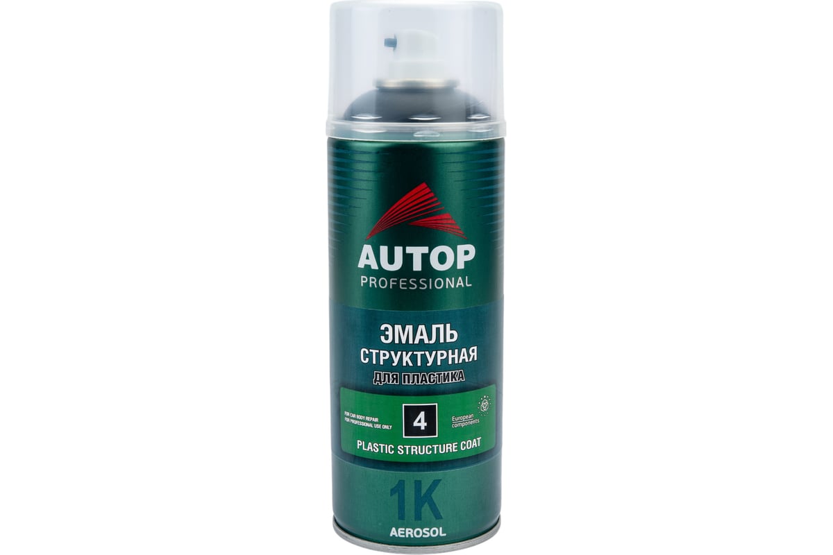 Эмаль структурная для пластика AUTOP Professional №4 мелкая, черный ...