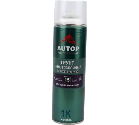 Грунт акриловый толстослойный выравнивающий AUTOP Professional №15, белый, аэрозоль 650 мл ATP-A07662