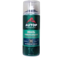 Эмаль алкидная универсальная высокоукрывистая AUTOP Professional №11, черный глянцевый, аэрозоль 520 мл ATP-A07282