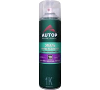 Эмаль акриловая универсальная высокоукрывистая AUTOP Professional №18, черный глянцевый, аэрозоль 650 мл ATP-A07348