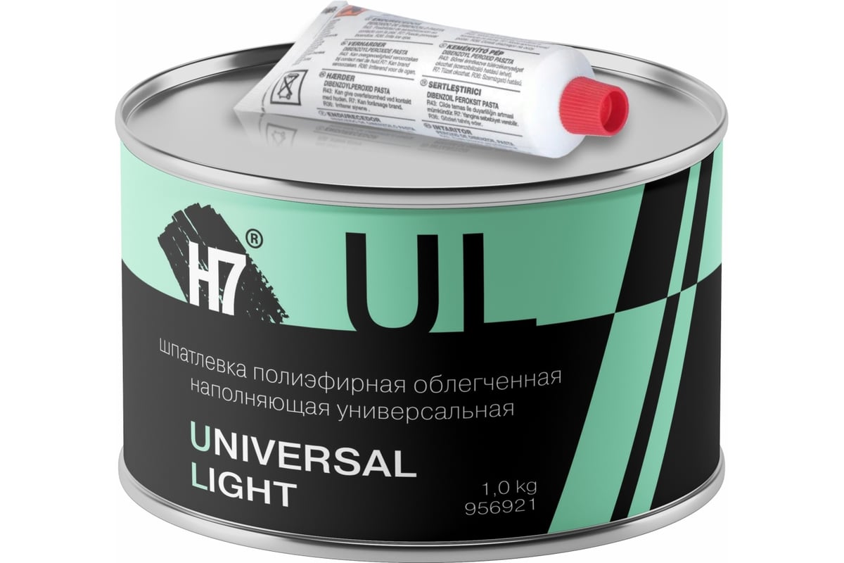 Полиэфирная облегченная наполняющая универсальная шпатлевка H7 Universal  Light 1л 956921