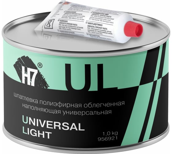 Полиэфирная облегченная наполняющая универсальная шпатлевка H7 Universal Light 1л 956921 1