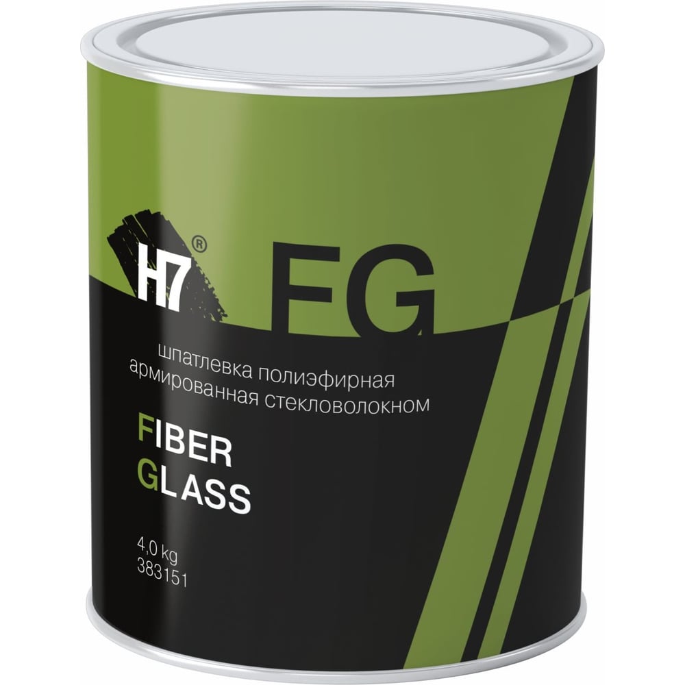 Полиэфирная шпатлевка H7 Fiber Glass армированная стекловолокном 4кг ...