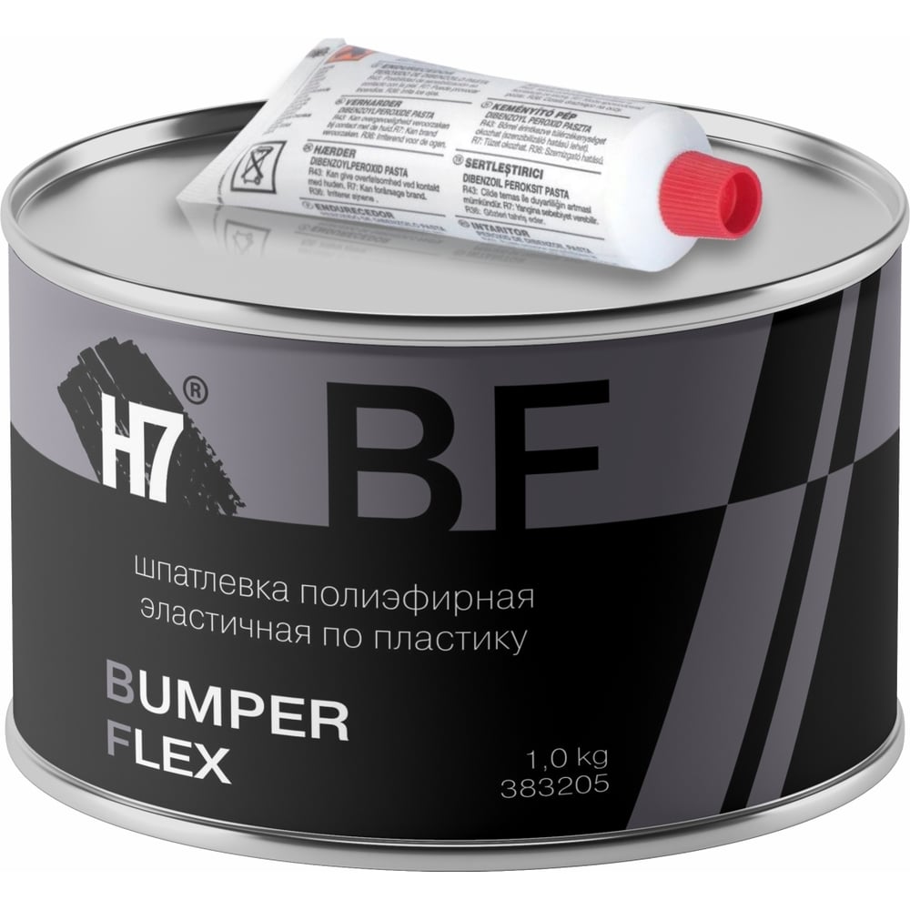 Полиэфирная шпатлевка H7 Bumper Flex эластичная по пластику 1кг 383205 ...