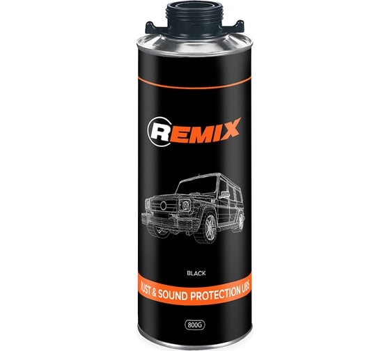 Антикоррозионное покрытие REMIX RUST & SOUND PROTECTION UBS 0,8 кг, черный RM171301 1