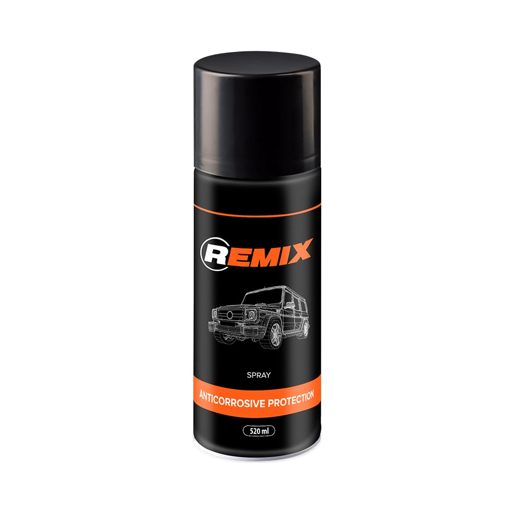 Антикоррозионное покрытие remix spray anticorrosive protection Black 520 мл rm171204