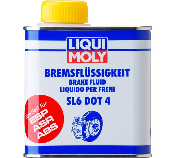 Тормозная жидкость, 0.5л LIQUI MOLY Bremsflussigkeit SL6 DOT 4 3086
