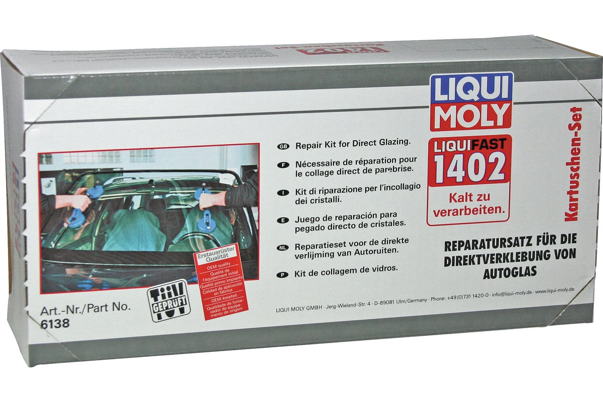 Среднемодульный набор для вклейки стекол LIQUI MOLY Liquifast 1402 6138 -  выгодная цена, отзывы, характеристики, фото - купить в Москве и РФ