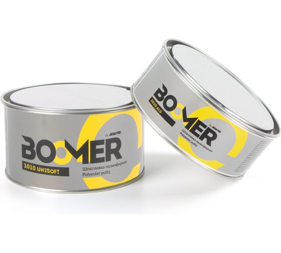 Полиэфирная наполняющая шпатлевка BOOMER с алюминиевым пигментом alu (1,0+0,02 кг) 1020/1